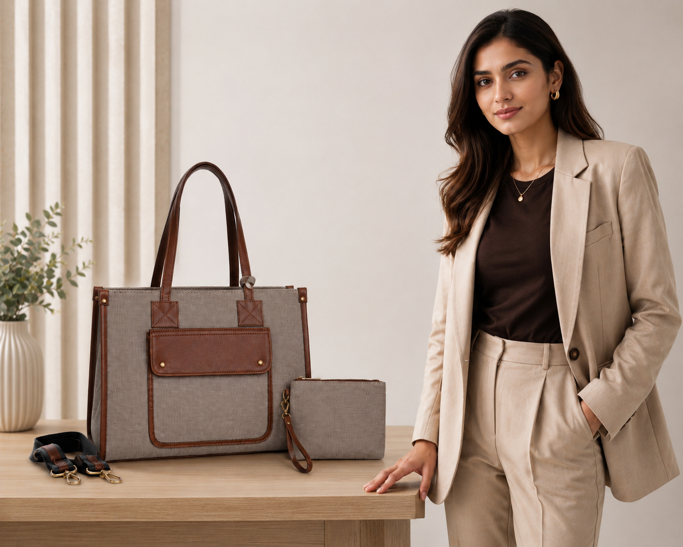 OJAS Executive Tote– Spacious Laptop Tote Bag for Work & Travel