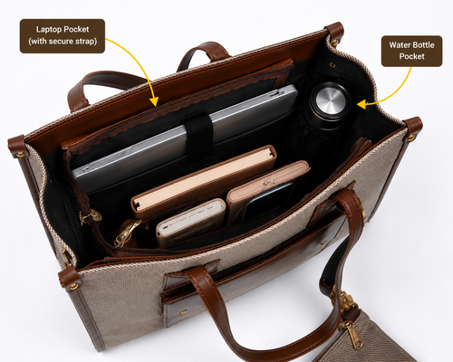 OJAS Executive Tote– Spacious Laptop Tote Bag for Work & Travel